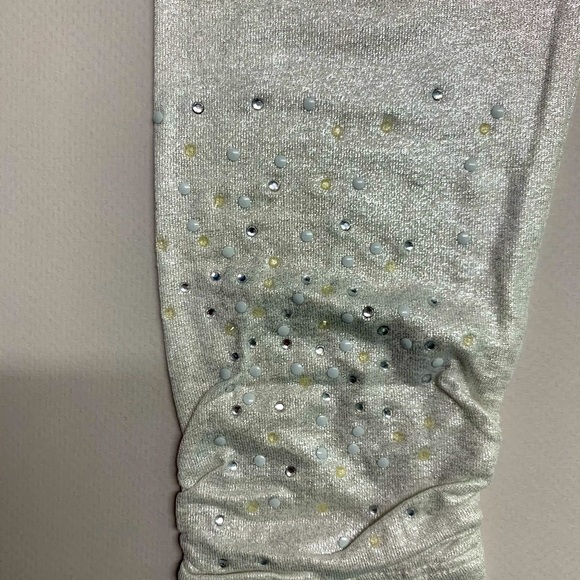 MICROBE Metallic leggings with zircons - Picture 2 of 3